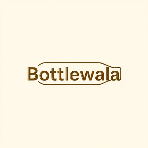 AI Design for The bottlewala name of the paper bottle company in the logo includes a horizontal bottle in that embossed bottlewala text. 