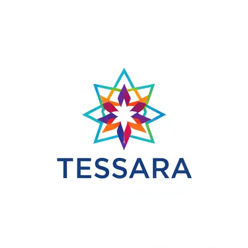 AI Design for Theme : Creativity, Unity and Mathematical spirit and Title: TESSARA Give me alogo for this 