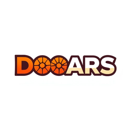 AI Design for DOOARS Text Logo attached with Chow meain Clip Art