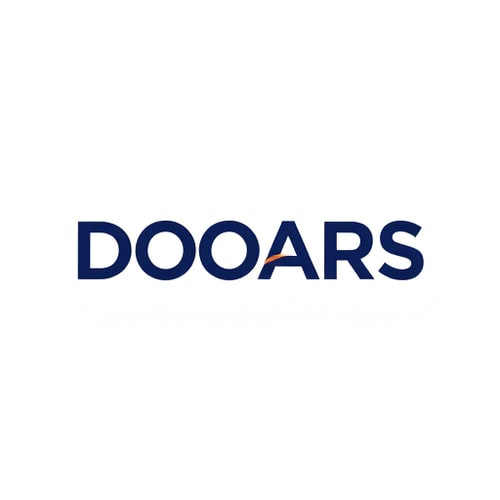 AI Design for DOOARS Text Logo Uniq Style with Chowmeain logo