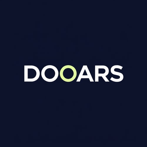 AI Design for DOOARS Text Logo Uniq Style with Chowmeain logo
