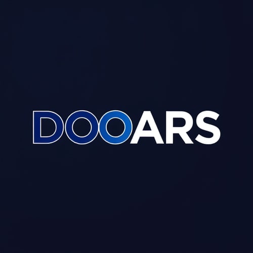 AI Design for DOOARS Text Logo Uniq Style attached with Chowmeain logo