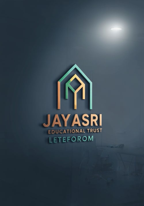 AI Design for Madala JAYASRI EDUCATIONAL TRUST letterform logo — with potho Clean lines and balanced composition, Professional and trustworthy color palette, Bright and inspiring lighting, Modern and sophisticated style, Solid color background