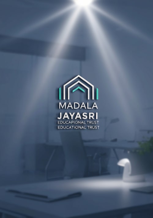 AI Design for Madala JAYASRI EDUCATIONAL TRUST letterform logo — Clean lines and balanced composition, Professional and trustworthy color palette, Bright and inspiring lighting, Modern and sophisticated style, Solid color background.