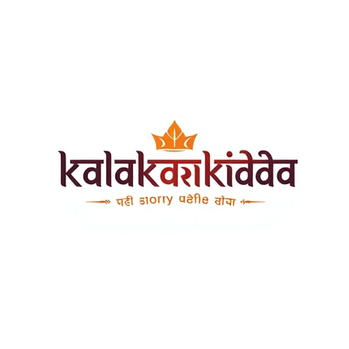 AI Design for I want to create a logo for my instagram channel name kalakarikidda a platform for actors and story tellers in hindi mix font