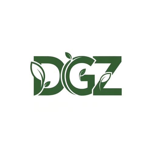 AI Design for A modern vector logo design featuring the letters D, G, and Z combined into one unified symbol. Each letter should be styled with leaf-inspired elements, smooth flowing curves, and clean cutouts to create a natural, eco-friendly look. The logo color must be #004009 (dark green), placed on a white background. The design should have smooth edges, balanced proportions, and high clarity, ensuring that each letter (D, G, Z) is distinct yet seamlessly blended together in a professional, minimalist logo style."