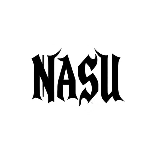 AI Design for "Design a bold and elegant logo for the brand 'NASU' in a gothic/blackletter style similar to the attached reference. Use sharp, angular lines with a strong vertical emphasis and symmetrical structure. Letters should be stylized and interlocked, creating a modern yet classic calligraphic feel. Color palette: black on white background for a clean, high-contrast look. The logo should feel powerful, timeless, and suitable for a premium design/editing company. Ensure readability while keeping the intricate gothic style."
give combine letters
