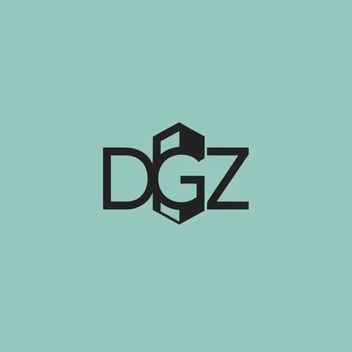 AI Design for Letterform logo for a company named "DGZ": a cohesive single lettermark forming DGZ as a unified icon, minimalist, modern, and geometric. Design with sharp edges and clean lines, inspired by architectural forms, with a sophisticated and professional visual execution. Solid background.