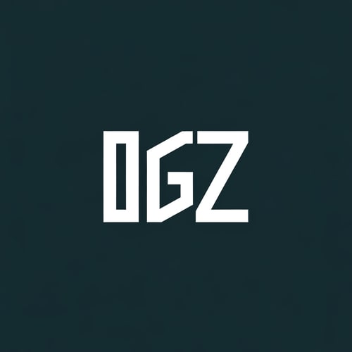 AI Design for Letterform logo for a company named "DGZ": a cohesive single lettermark forming DGZ as a unified icon, minimalist, modern, and geometric. Design with sharp edges and clean lines, inspired by architectural forms, with a sophisticated and professional visual execution. Solid background.