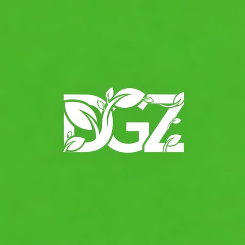 AI Design for A modern vector logo design featuring the letters D, G, and Z combined into one unified symbol. Each letter is styled with leaf-inspired elements, flowing curves, and clean cutouts to create a natural, eco-friendly look. The design should be white on a vibrant green background, with smooth edges, balanced proportions, and high clarity so that each letter (D, G, Z) is distinct but seamlessly blended together in a professional logo style. and background color is white and logo color is #004009