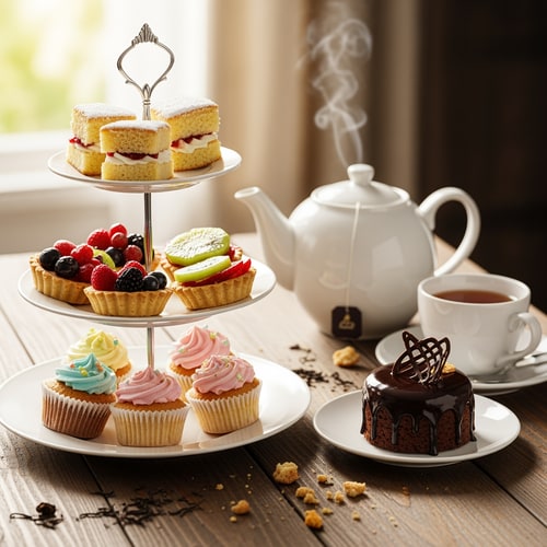 AI Design for add tea and cakes remove others