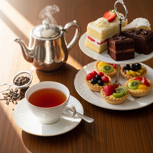 AI Design for add tea and cakes remove others