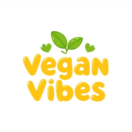 AI Design for Create a playful, vibrant logo for Vegan Vibes. Use bright greens, yellows, and earthy tones. Add cute illustrated elements like a smiling leaf, sprouting plant, or heart-shaped vegetable. Use rounded, friendly typography that feels warm and welcoming. The logo should radiate positivity, joy, and kindness."