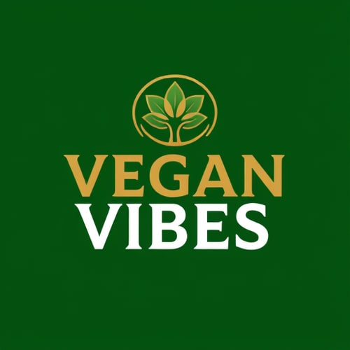 AI Design for Design a bold, premium-style logo for Vegan Vibes. Use rich shades of green, gold, and white. Add a powerful leaf, tree, or circular plant emblem above the name. Choose strong, modern typography with clean edges. The logo should feel professional, trustworthy, and iconic, representing a movement for compassion and sustainability."