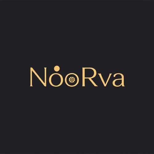 AI Design for NooRva logo for cosmetic pakaging box