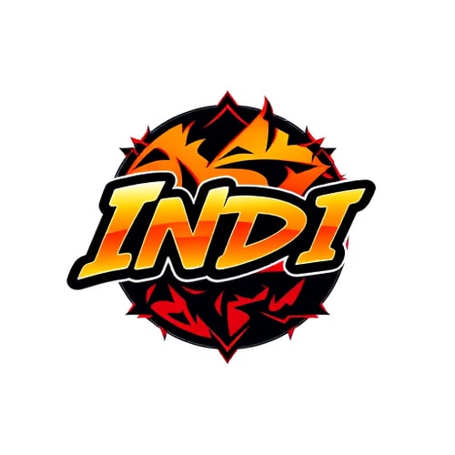 AI Design for create a anime logo named indi subs