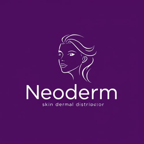 AI Design for it is a skin derma distributor called neoderm tradelink make with 2d vector girl outline