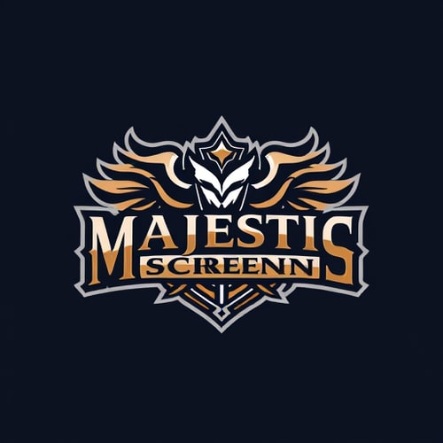 AI Design for create a logo with a name MajesticScreen