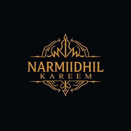 AI Design for DESIGN A LOGO FOR MY CALLED NARMIDHIL KAREEM WHICH EDGY AND MINIMAL