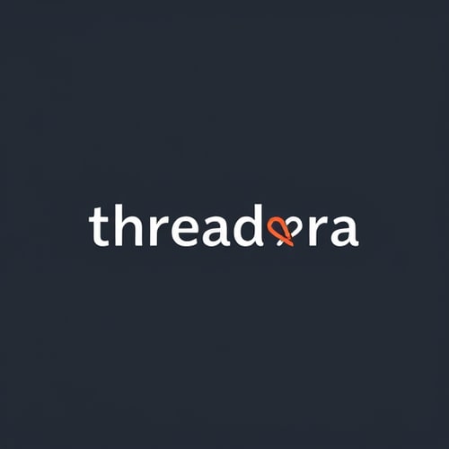 AI Design for design a logo for a clothing brand named as threadora with any clothing symbol and name written in text