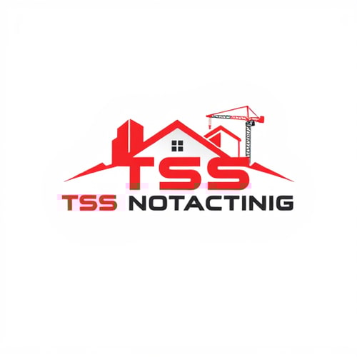 AI Design for Create a professional and modern logo for a construction company named 'TSS Contracting'. The logo should feature construction or housing elements such as buildings, cranes, or a house silhouette. Use a bold and clean design with red as the primary color, complemented with black or grey for contrast. Include the company name 'TSS Contracting' prominently in a strong, industrial-style font. The logo should convey strength, reliability, and professionalism, suitable for a construction business. Minimalist and sleek style, vector format, high resolution. give me 10 variants