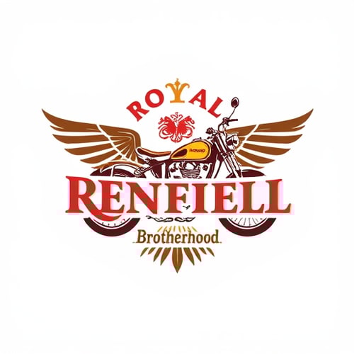 AI Design for royal enfield bike naming the title royal batauli showing emotion of brotherhood