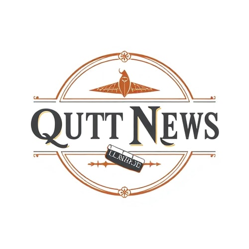 AI Design for design a logo for a newspaper website named quite news with the letter q and n in vintage style