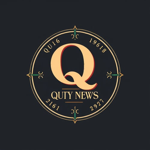 AI Design for design a logo for a newspaper website named quite news with the letter q and n in vintage style