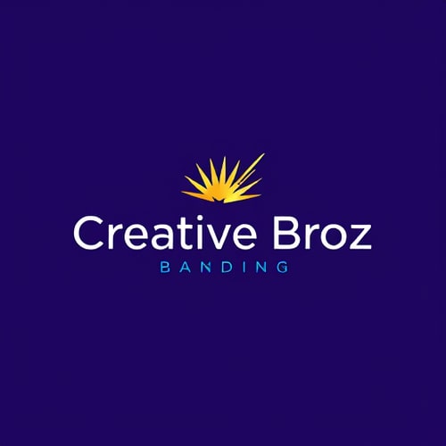 AI Design for A modern and sleek logo design for Creative Broz, a social media branding company. Use a royal violet and gold color palette to convey creativity, luxury, and professionalism. The design should feel bold yet elegant, with a stylish and contemporary font that balances creativity and trust. Incorporate subtle abstract elements like digital waves, a spark, or a crown-inspired shape to reflect innovation and branding excellence. Minimalistic, vector-style, with smooth gradients and clean lines