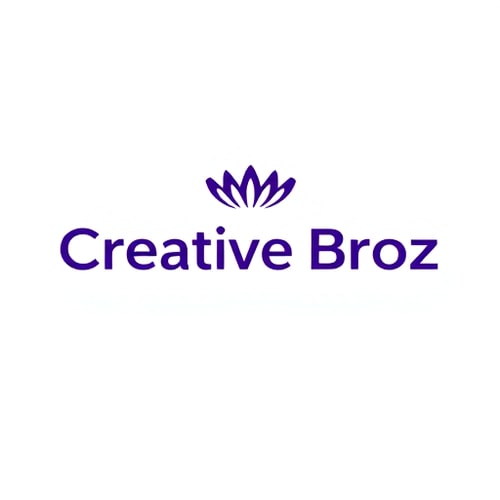 AI Design for A modern and sleek logo design for Creative Broz, a social media branding company. Use a royal violet and gold color palette to convey creativity, luxury, and professionalism. The design should feel bold yet elegant, with a stylish and contemporary font that balances creativity and trust. Incorporate subtle abstract elements like digital waves, a spark, or a crown-inspired shape to reflect innovation and branding excellence. Minimalistic, vector-style, with smooth gradients and clean lines