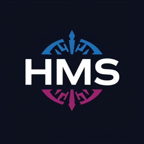 AI Design for give me this type logo in this under put the name hms