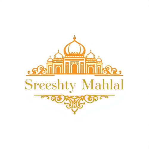 AI Design for Art and craft related business logo and the logo name is Sreeshty Mahal, the logo will be classic and royal and luxury type, the logo has to be a symbol that it is a art related business logo