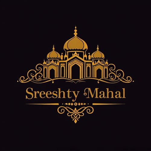 AI Design for Art and craft related business logo and the logo name is Sreeshty Mahal, the logo will be classic and royal and luxury type, the logo has to be a symbol that it is a art related business logo