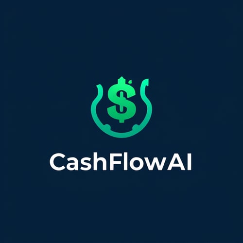 AI Design for CashFlowAI an AI powered expense tracker. keep the logo simple and minimalistic