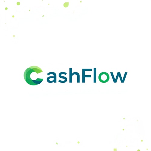 AI Design for Pictorial for an expense tracker app named "CashFlow": a simple, modern and clean aesthetic, a color palette of cool blues and greens with a touch of gold for accents, sans-serif typography that is clean and legible, inspired by digital interfaces and financial apps, with smooth gradients and subtle animations, on a white background.