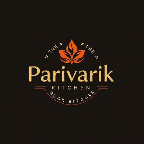 AI Design for food business brand startup logo "the parivarik kitchen"