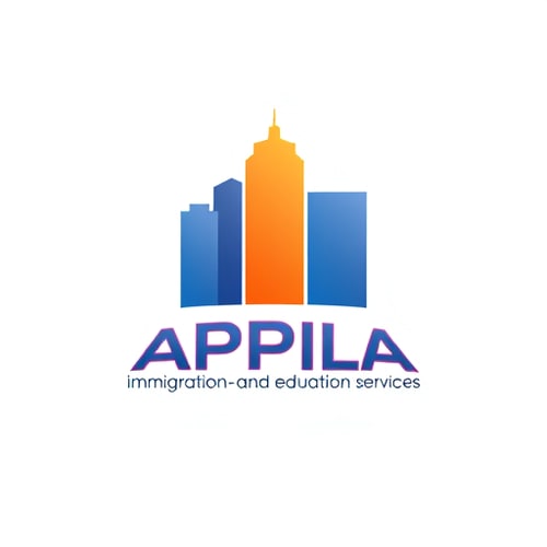 AI Design for 3D LOGO DESIGEN FOR MY BUSINESS APPLY IMMIGRATION AND EDUCATION SERVICES