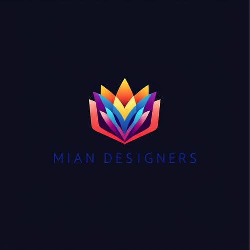 AI Design for some unique and maginficient design with icon brand name is Mian Designers some uniqyue and attractive with high color signature logo