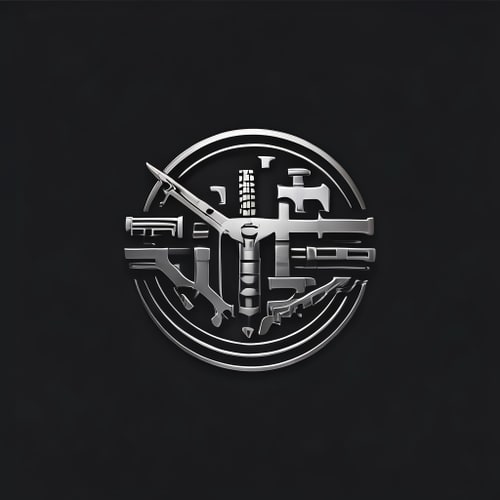 AI Design for a logo based on metal industry and pvc sheets manufacturing , and tools