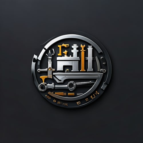 AI Design for a logo based on metal industry and pvc sheets manufacturing , and tools