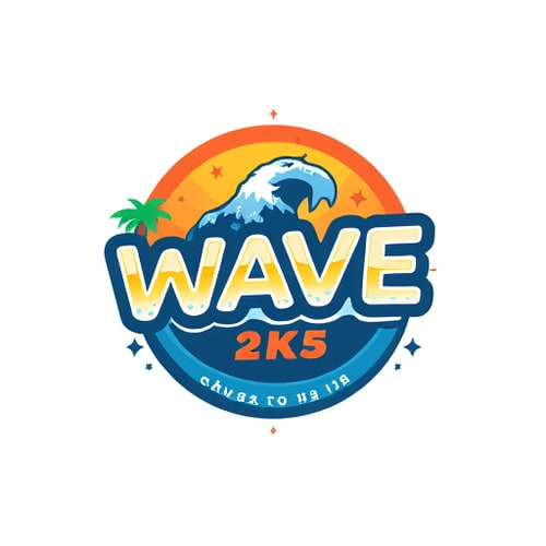 AI Design for design a logo for a Cultural event of a college Fest named WAVE 2K25