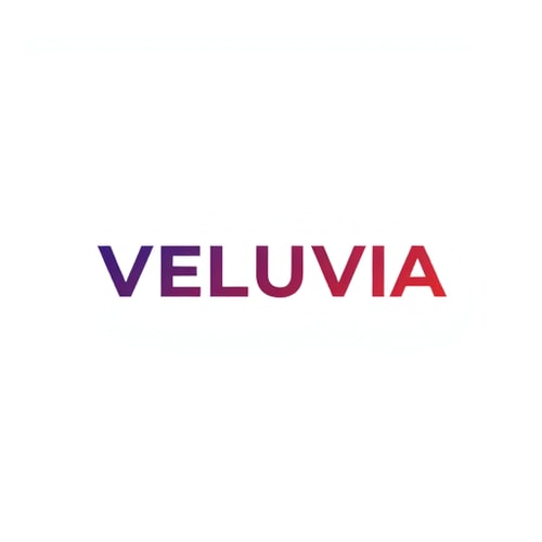AI Design for VELUVIA NAME OF BRAND MAKE A LOGO ALL ALPHABET IN ONE ALPHABET