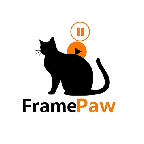 AI Design for Add play, pause and stop button behind cat.