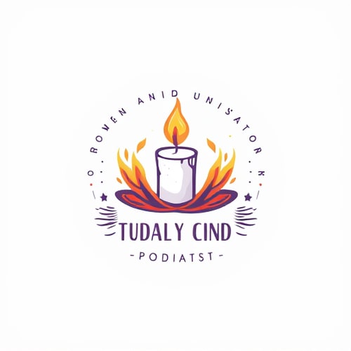 AI Design for logo for showing stay updated with candle