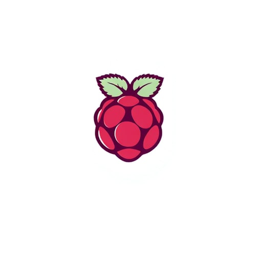 AI Design for I want a minimalistic logo with raspberry which looks 2D