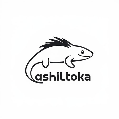 AI Design for minimalistic character logo for a sushi bar that is an axolotl