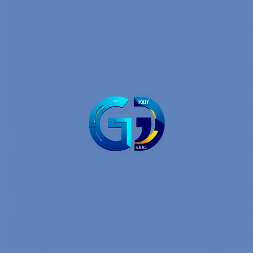 AI Design for "Create a modern, minimal logo using the initials G or GD for GITS Digital. The design should be small, icon-style, clean, and scalable. Use a blue and gold color palette with subtle tech or AI-inspired elements (like pixels, circuits, or gradients). No full company name, just the initials."