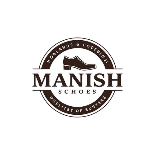AI Design for logo for manish shoes centre best and professional
