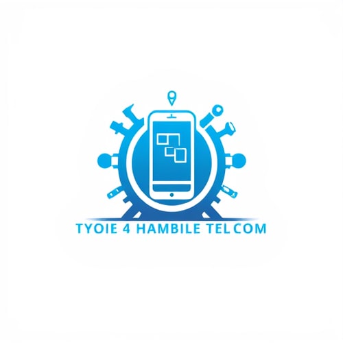 AI Design for "Design a modern and professional logo that is related to mobile servicing. You can add a mobile phone, tools, and technology symbols to the logo. You can use blue, white, or any other technology-related color as the colors."my shope name sabbir telicom