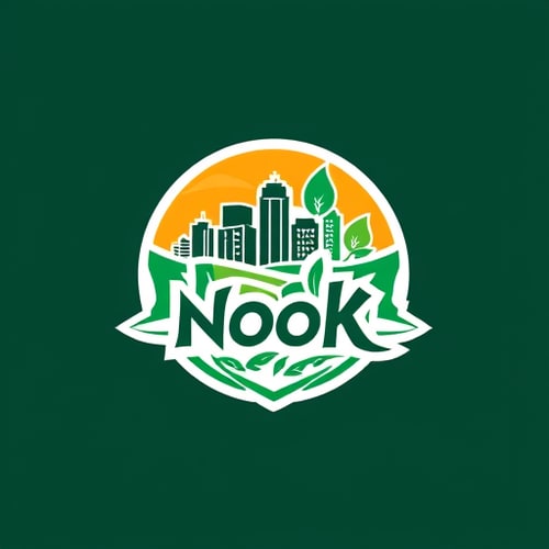 AI Design for design a logo for my instagram page named Noida Nook , Noida is a modern and green city in uttar pradesh ,india